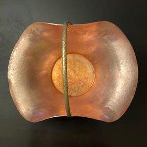 Vintage copper dish: key holder, trinkets or decorative flowers.